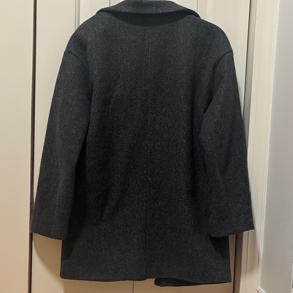 Women's Double-Breasted Gray Coat - Picture 7 of 7